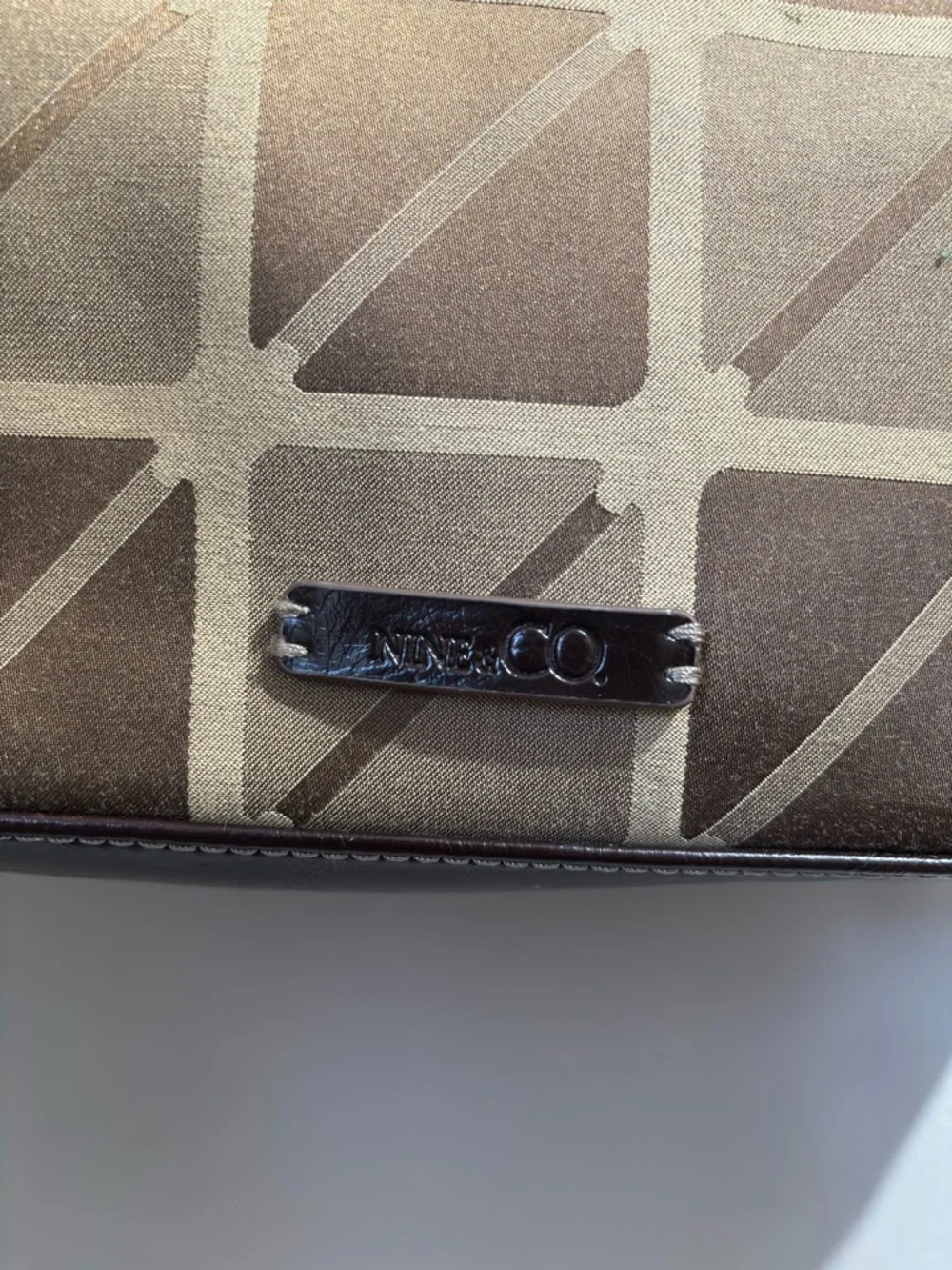 Nine West Vintage Fabric Tote Purse Buckle Double Handles